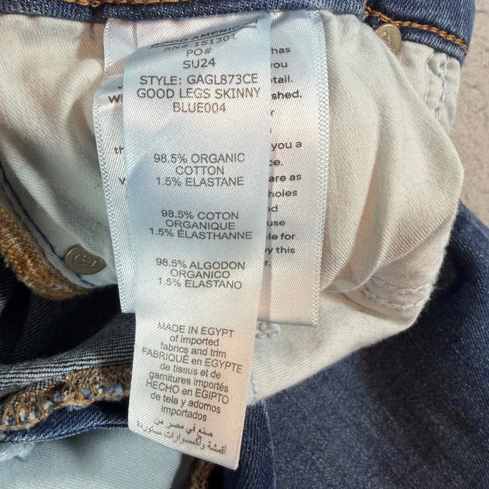 Good American Good Legs Skinny Jeans Womens 29 High Rise Blue Indigo